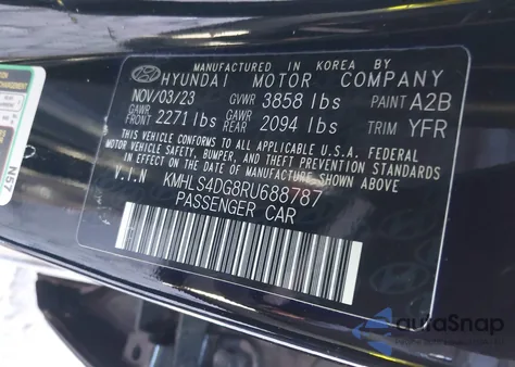 2024 Hyundai Elantra Sel from USA, damaged, VIN KMHLS4DG8RU688787